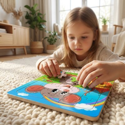 Puzzle bois | Premium Écologique - Bb escargot