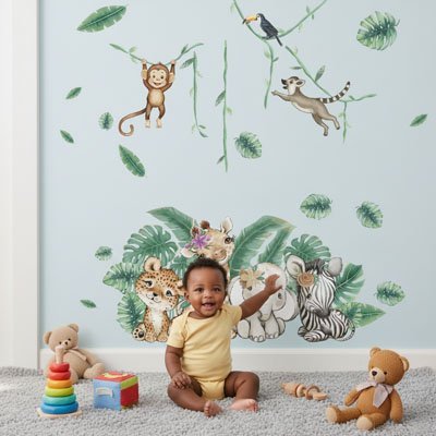 Stickers muraux enfant | Repositionnables - Bb escargot