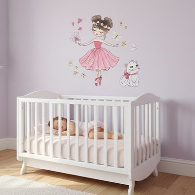 Stickers muraux enfant | Repositionnables - Bb escargot
