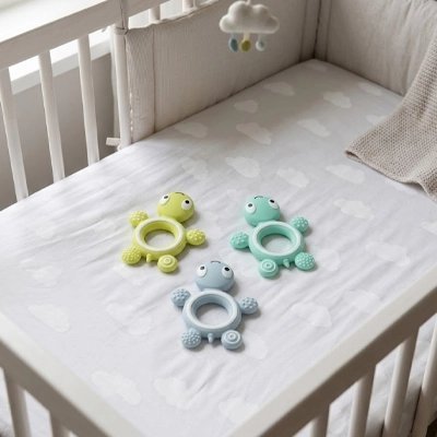 Anneau dentition bébé | Silicone Souple - Bb escargot