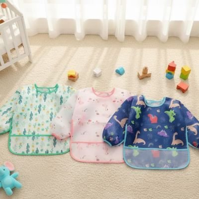 Bavoir manche longue | Imperméable - Bb escargot