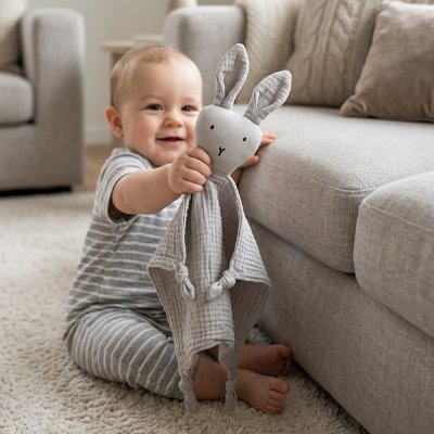 Doudou lapin | Tout doux premium - Bb escargot