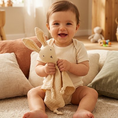 Doudou lapin | Tout doux premium - Bb escargot