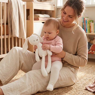 Doudou lapin | Ultra - doux - Bb escargot