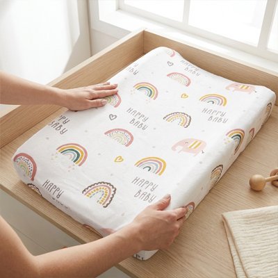 Housse matelas à langer | Douce et Imperméable - Bb escargot