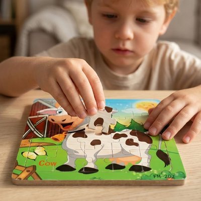 Puzzle bois | Artisanal - Bb escargot