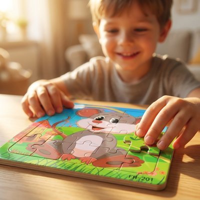Puzzle bois | Premium Écologique - Bb escargot