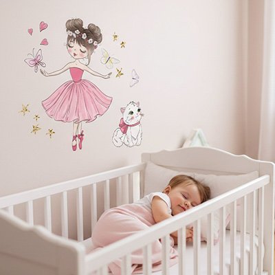 Stickers muraux enfant | Repositionnables - Bb escargot