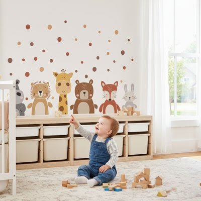 Stickers muraux enfant | Repositionnables - Bb escargot