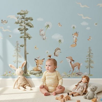 Stickers muraux enfant | Repositionnables - Bb escargot