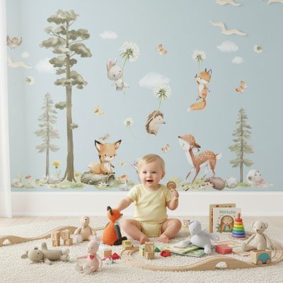 Stickers muraux enfant | Repositionnables - Bb escargot