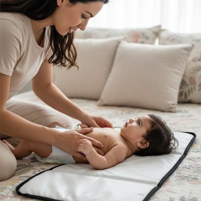 Tapis à langer nomade | Compact et hygiénique - Bb escargot