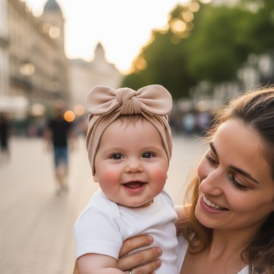 Turban bebe fille | Douceur Elegante - Bb escargot