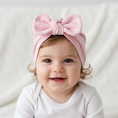 Turban bebe fille | Douceur Elegante - Bb escargot