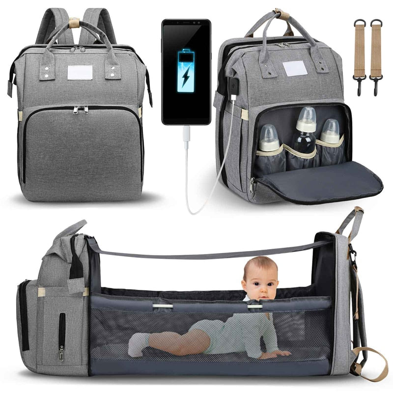 Sac à langer portatif | Berceau de voyage BabyNappy™ - Bb escargot