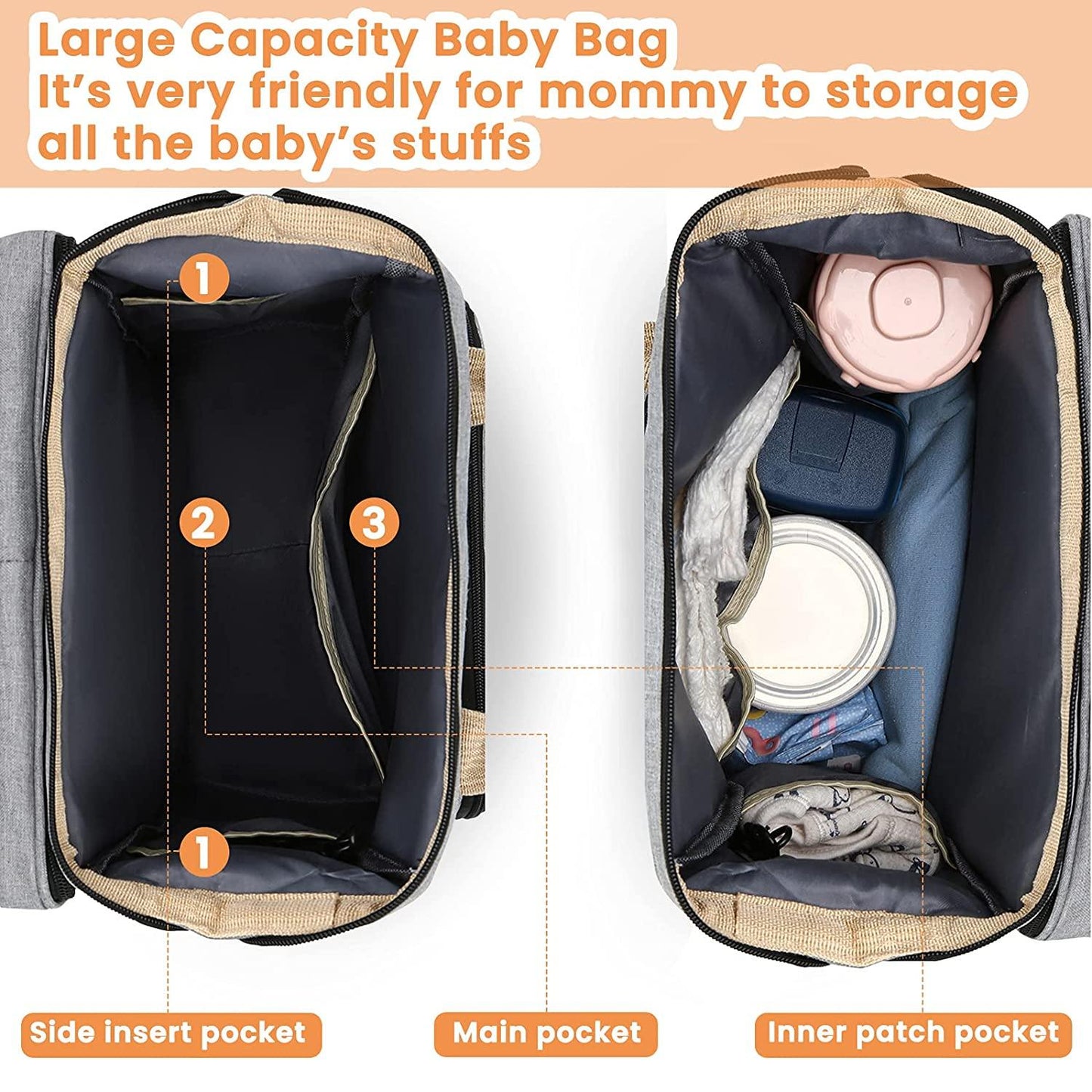 Sac à langer portatif | Berceau de voyage BabyNappy™ - Bb escargot